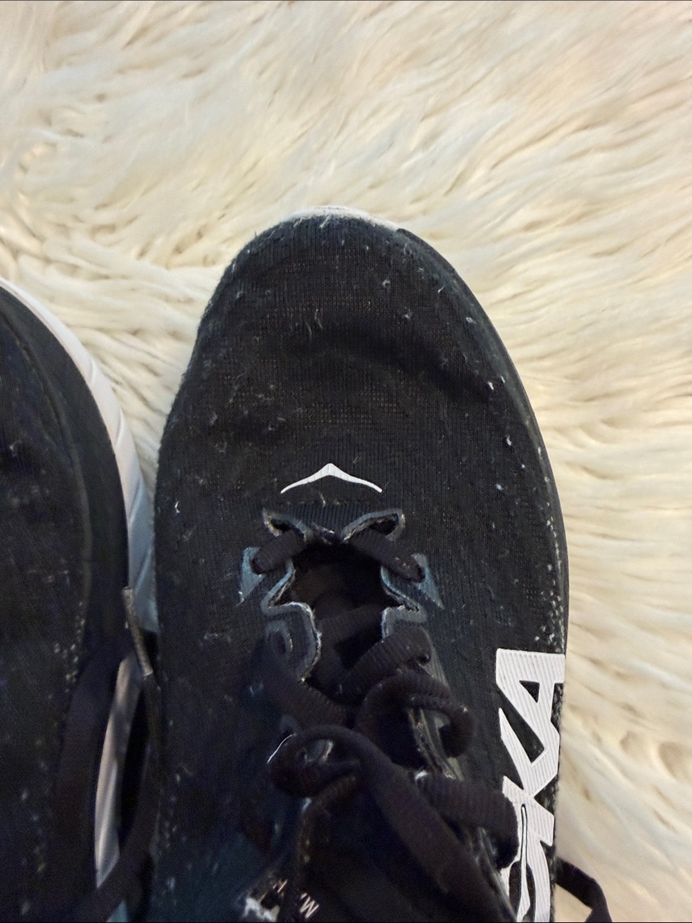 Hoka Black and White Athletic Running Shoes size 8B good condition - Picture 11 of 12